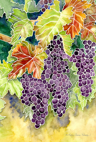 Vineyard Grapes Garden Flag Image