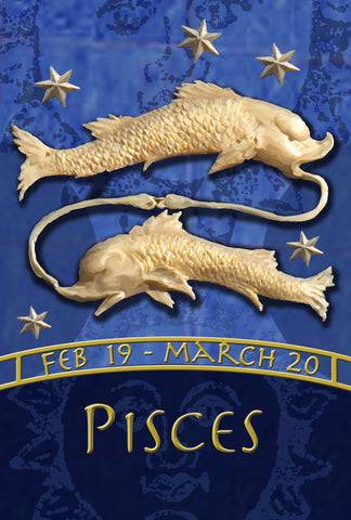 Zodiac-Pisces Garden Flag Image