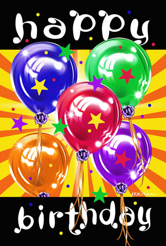 Birthday Balloons House Flag Image