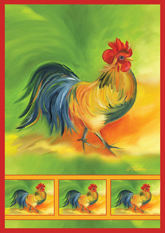 Rooster House Flag Image