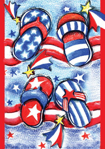 USA Flip Flops House Flag Image