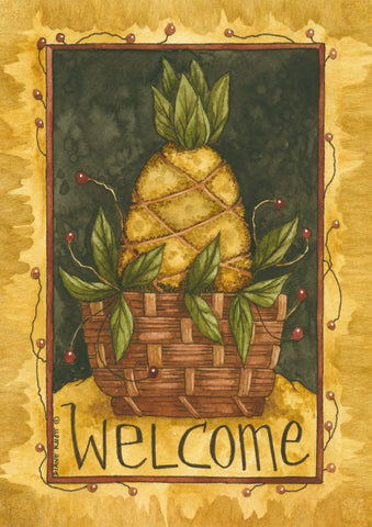 Pineapple Basket Garden Flag Image