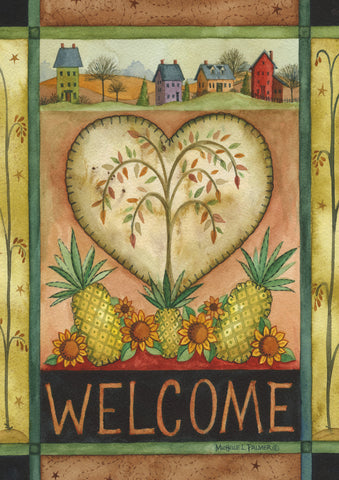 Welcome Heart House Flag Image