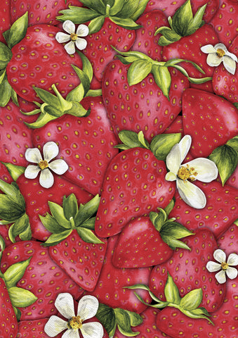 Strawberry Collage House Flag Image