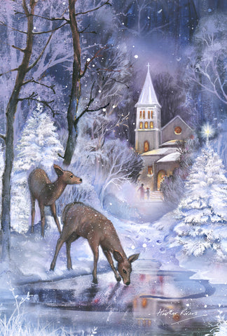 Frozen Fawns House Flag Image