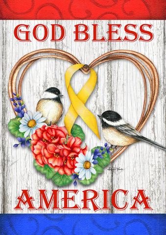 God Bless America House Flag Image