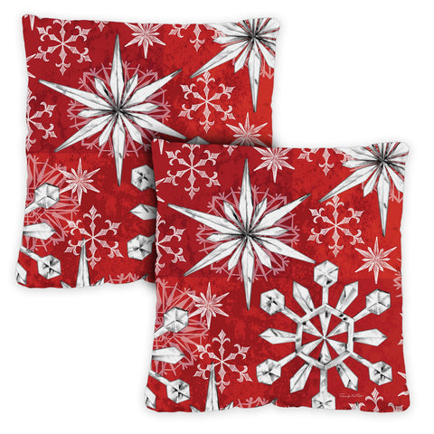 Snowflake Salutations 18 x 18 Inch Pillow Case Image