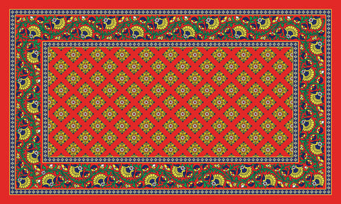 French Paisley - Red Door Mat Image