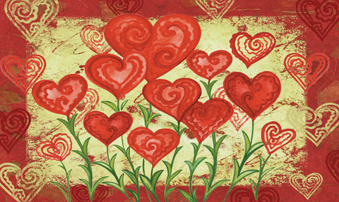 Garden Hearts Door Mat Image