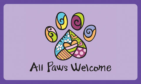 All Paws Welcome Door Mat Image