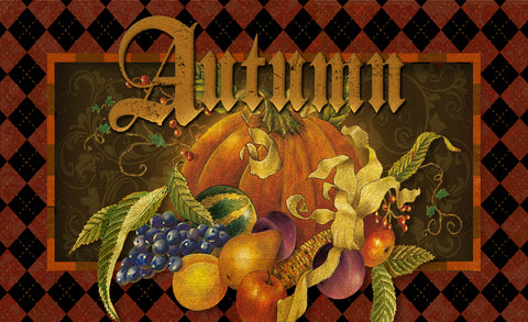 Autumn Argyle Door Mat Image