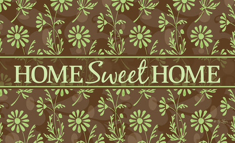 Sweet Flower Medley - Lime Door Mat Image