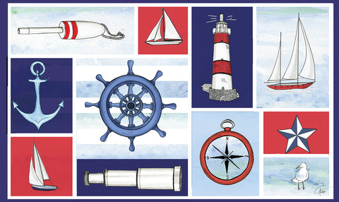Nautical Collage Door Mat Image