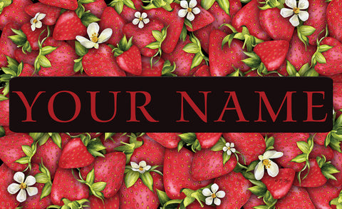 Strawberry Collage Personalized Mat Image