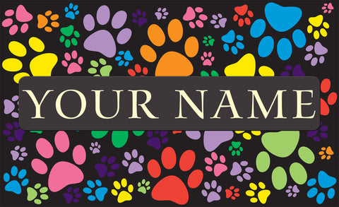 Puppy Paws Personalized Mat Image