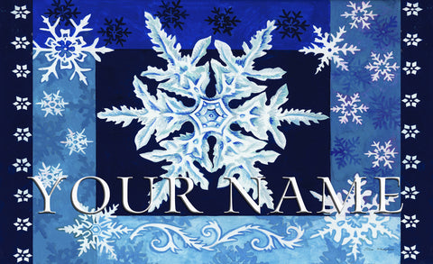 Cool Snowflakes Personalized Mat Image