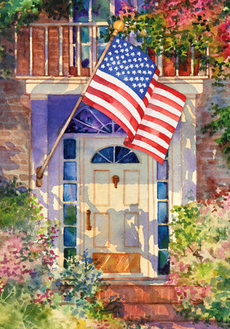 Patriotic Home House Flag Image