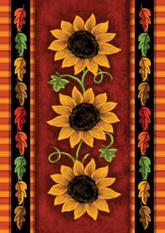 Sunflower Trio Garden Flag Image
