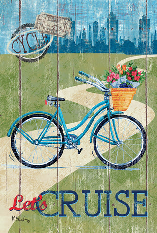 Rustic Let's Cruise Garden Flag Image