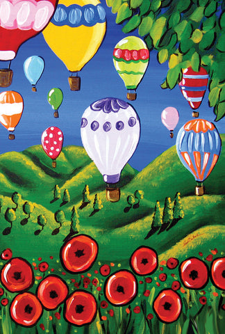 Poppy The Balloons Garden Flag Image