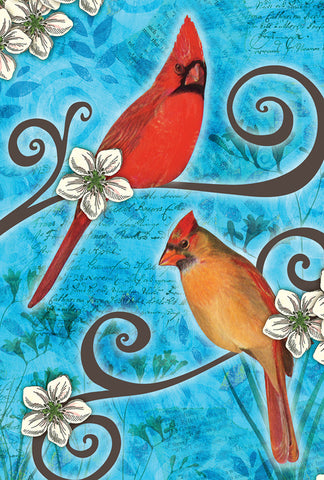 Cardinals Garden Flag Image