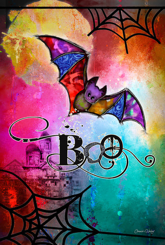 Boo Bat! Garden Flag Image