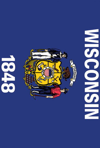 Wisconsin State Flag House Flag Image