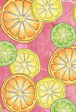 Citrus Toss Garden Flag Image
