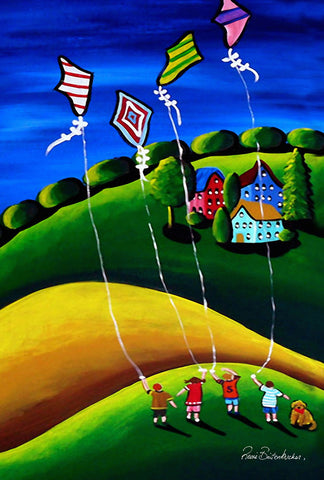 Kite Flyers Garden Flag Image