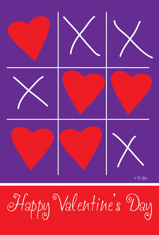 XOXO Hearts Garden Flag Image