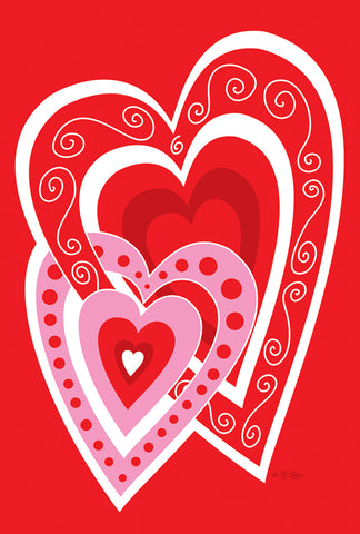 Heart by Heart Garden Flag Image