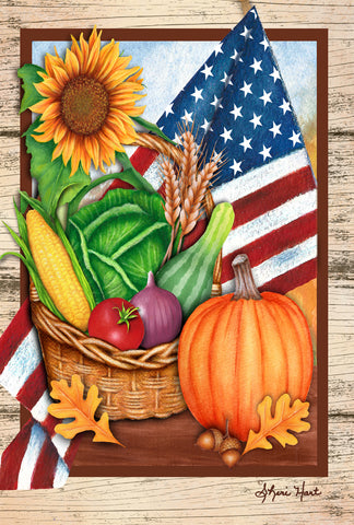 American Harvest Garden Flag Image