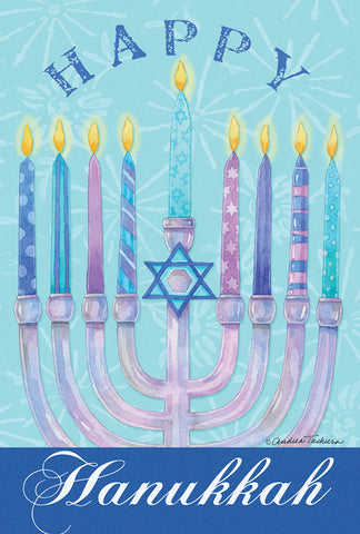 Happy Hanukkah Garden Flag Image