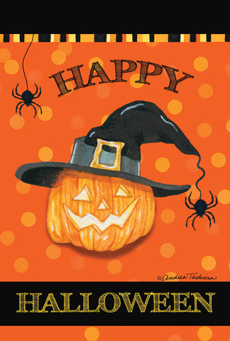 Witch Pumpkin House Flag Image