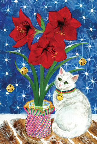 Amaryllis Kitty Garden Flag Image