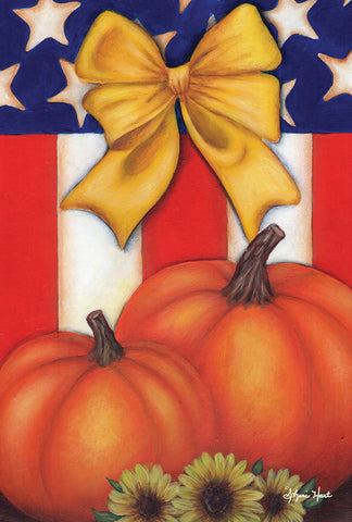 Patriotic Fall Garden Flag Image