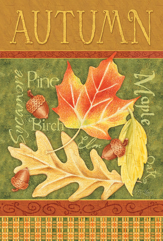 Leaves of Autumn House Flag Image