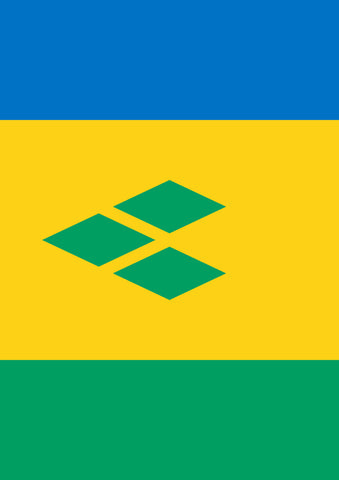 Flag of Saint Vincent and the Grenadines Garden Flag Image