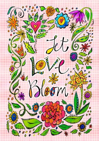 Let Love Bloom Garden Flag Image