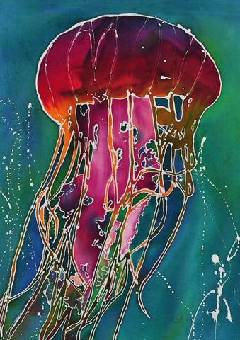 Pink Jellyfish Garden Flag Image