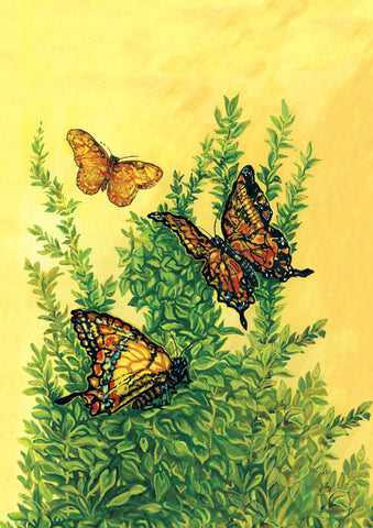 Butterflies in Flight House Flag Image