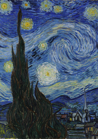 Van Gogh's Starry Night House Flag Image