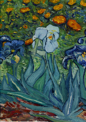 Van Gogh's Iris Garden Flag Image
