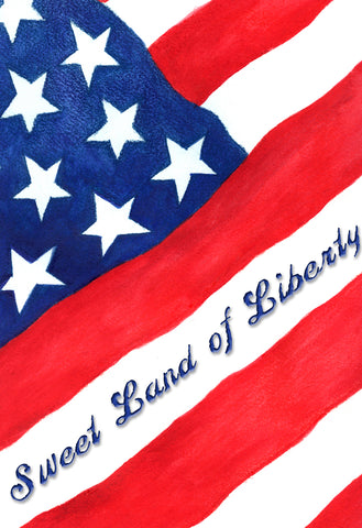 Sweet Land of Liberty House Flag Image