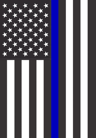 Thin Blue Line USA House Flag Image