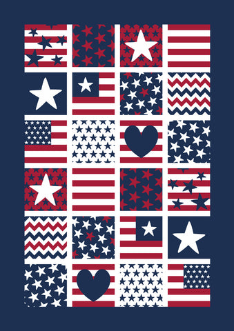 Patriotic Patches House Flag Image