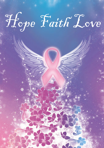 Hope Faith Love House Flag Image