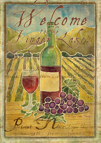 Pinot Noir-Welcome to the Finger Lakes Garden Flag Image
