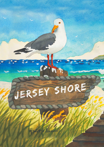 Beach Bird-Jersey Shore Garden Flag Image
