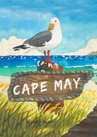 Beach Bird-Cape May House Flag Image